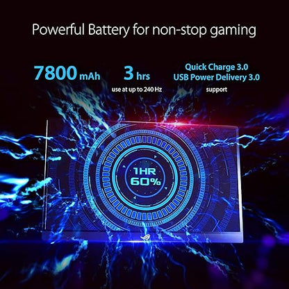 ASUS ROG Strix XG17AHPE 17.3” Portable Gaming Monitor, 1080P Full HD (1920 x 1080), IPS, 240Hz, Adaptive-Sync, Eye Care, Micro-HDMI USB-C, 3 Hour Battery Life 17" IPS 240Hz w/ Smart Cover