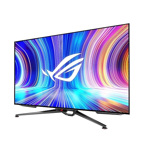 ASUS ROG Swift 41.5” 4K OLED Gaming Monitor (PG42UQ) - UHD (3840 x 2160), 138Hz, 0.1ms, HDMI2.1, True 10 bit, DCI-P3 98%, G-SYNC Compatible, DisplayPort, USB, Console Ready, Remote Control, Anti-Glare