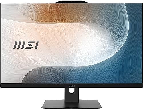 MSI Modern AM272P AIO Desktop, 27 FHD IPS-Grade LED, Intel Core i7-1260P, 16GB Memory (Dual-CHL), 512GB SSD, WiFi 6, BT 5.1, Black, Windows 11 Home (12M-027US)