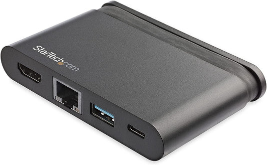 StarTech.com USB C Multiport Adapter - Portable USB-C Dock with 4K HDMI - 100W PD 3.0 Pass-Through, 1x USB-A, 1x USB-C, GbE - Thunderbolt 3 &amp; USB Type-C Laptop Travel Dock - Mac &amp; Windows (DKT30CHCPD) 100W Power Delivery | 1x USB-A 3.0 Fast Charge