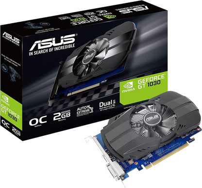 ASUS PH-GT1030-O2G GeForce GT 1030 2GB Phoenix Fan OC Edition HDMI DVI Graphics Card Graphic Card