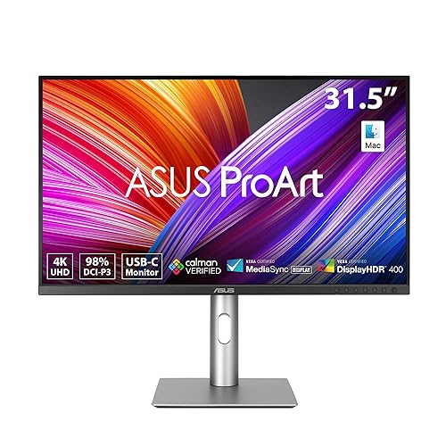 ASUS ProArt Display 32” (31.5 viewable) Professional Monitor (PA329CRV) - IPS, 4K UHD (3840 x 2160), 98% DCI-P3, Color Accuracy ?E < 2, Calman Verified, USB-C PD 96W, Daisy-Chain, VESA DisplayHDR400 32 4K HDR400 Daisy-Chain Mac
