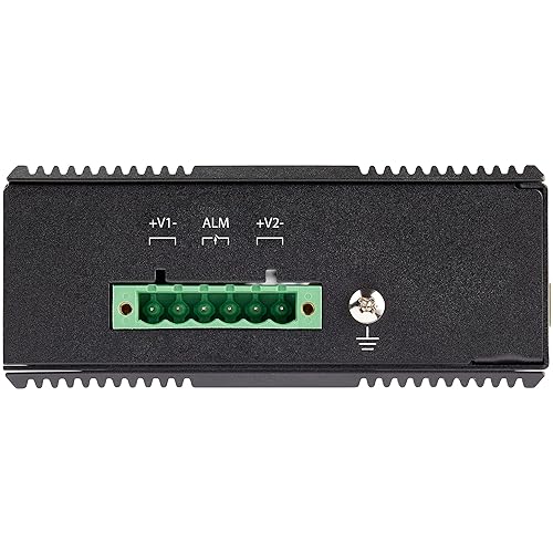StarTech.com Industrial 5 Port Gigabit Ethernet Switch - 4 PoE RJ45 +2 SFP Slots 30W PoE+ 12-48VDC 10/100/1000 Rugged Power Over Ethernet LAN Switch -40C to 75C - DIN Mountable (IES1G52UP12V)