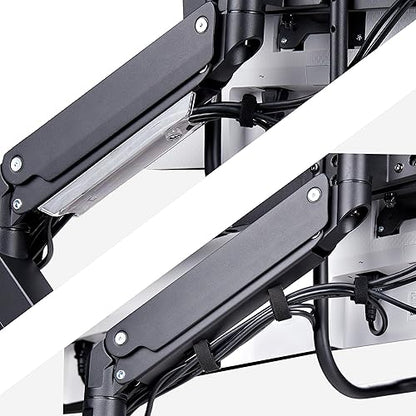 StarTech.com Crossbar Triple Monitor Desk Mount for Up to Three 27in Screens, VESA 75x75/100x100, Tool-Less Arm Adjustments