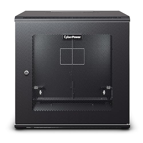 CyberPower Carbon CR12U61003 9U Wall Mount Rack Enclosure, Black
