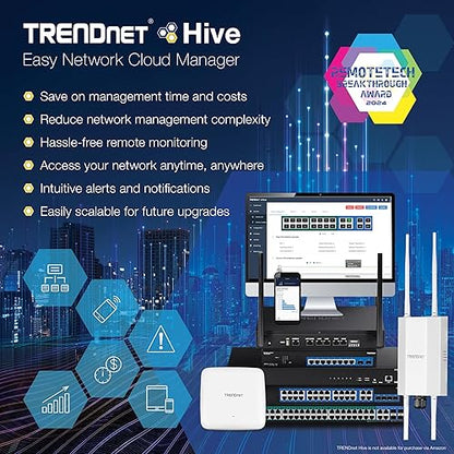 TRENDnet - TEG-524WS - TRENDnet 52-Port Gigabit Web Smart Switch, 48 Gigabit RJ-45 Ports, 4 Shared Gigabit Ports (RJ-45 52-Port Web Smart