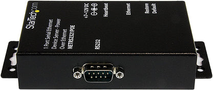 StarTech.com 1 Port RS232 Serial Ethernet Device Server - PoE Power Over Ethernet - Serial Over IP Device Server Adapter - PoE-Powered (NETRS2321POE)