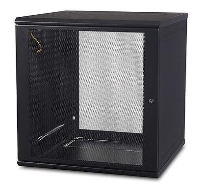 APC NetShelter 12U Wallmount Rack Enclosure Server Cabinet, AR112, Unassembled Black 12U 400mm Deep/Unassembled