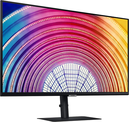 SAMSUNG S60A Series 32-Inch QHD (2560x1440) Computer Monitor, 75Hz, HDMI, Display Port, HDR10 (1 Billion Colors), Height Adjustable Stand, TUV-Certified Intelligent Eye Care (LS32A600NWNXGO) 32 Inches