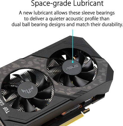 ASUS TUF Gaming GeForce GTX 1660 Super Overclocked 6GB Edition HDMI DP DVI Gaming Graphics Card (TUF-GTX1660S-O6G-GAMING) TUF GTX 1660 SUPER OC