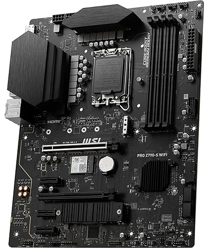 MSI PRO Z790-S WiFi ProSeries Motherboard (Supports 12th/13th Gen Intel Processors, LGA 1700, DDR5, PCIe 5.0, M.2, 2.5Gbps LAN, USB 3.2 Gen2, Wi-Fi 6E, ATX)