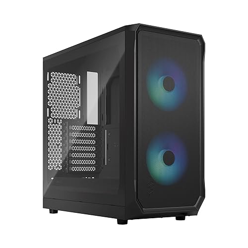 Fractal Design Focus 2 RGB Black TG Clear Tint, mid Tower - Tempered Glass