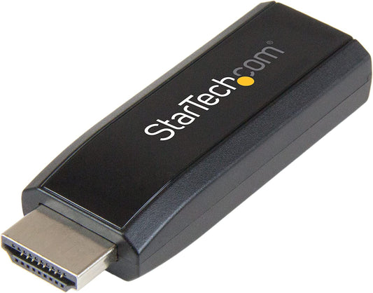 StarTech.com HDMI to VGA Adapter - Aux Audio Output - Compact - 1920x1200 - HDMI to VGA (HD2VGAMICRA) Black With 3.5mm Audio Black
