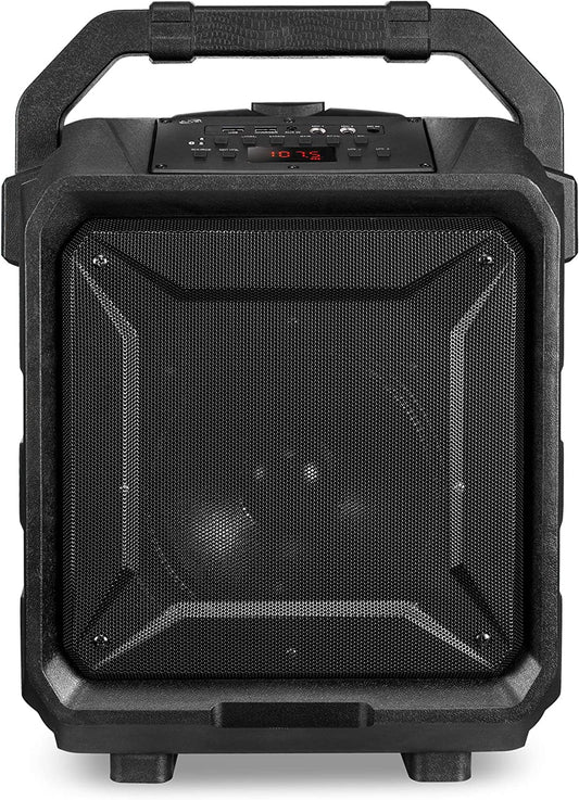 iLive ISB659B Wireless Tailgate Party Speaker, with Built-in Rechargeable Battery and Roller Wheels, Black
