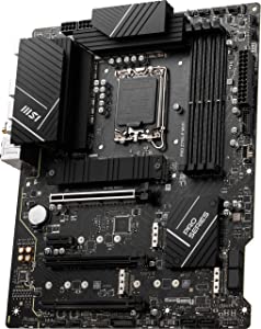 MSI PRO Z790-P WiFi ProSeries Motherboard (Supports 12th/13th Gen Intel Processors, LGA 1700, DDR5, PCIe 5.0, M.2, 2.5Gbps LAN, USB 3.2 Gen2, Wi-Fi 6E, ATX)