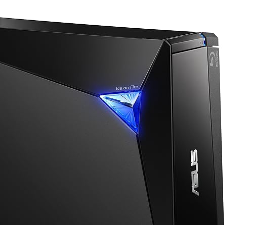 Asus External Blu-ray Burner Optical Disc 16x Speed Re-Writer Drive In Black With M-Disc Support, USB 3.0 (USB 3.1 Gen1), Mac And Windows OS Compatible