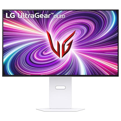LG Ultragear™ OLED 32GS95UV-W - 32 inch Dual-Mode Gaming Monitor | Dual-Mode (4K 240Hz FHD 480Hz) / UHD (3840 x 2160) / 0.03ms (GtG) / DCI-P3 98.5% 32" White Unity Hexagon Lighting