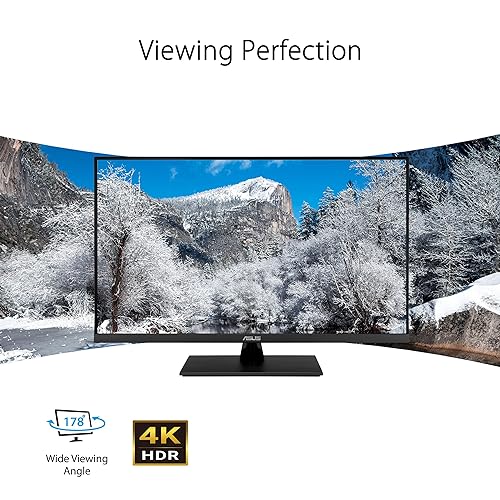 ASUS 31.5” 4K HDR Eye Care Monitor (VP327Q) – UHD (3840 x 2160), 99% sRGB, HDR-10, Adaptive-Sync, Speakers, DisplayPort, HDMI, Flicker Free, Blue Light Filter, VESA Mountable