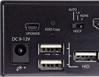 StarTech.com 2 Port HDMI KVM Switch - Single Monitor 4K 60Hz Ultra HD HDR - Desktop HDMI 2.0 KVM Switch with 2 Port USB 3.0 Hub (5Gbps) and 4x USB 2.0 HID, Audio - Hotkey Switching - TAA (SV231HU34K6)
