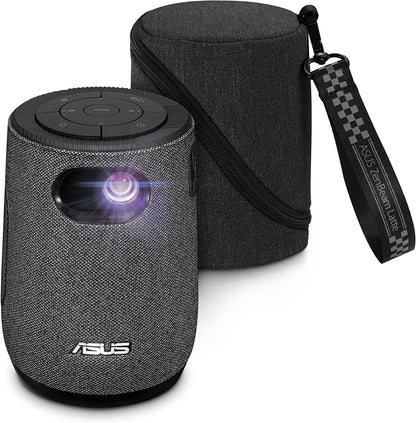ASUS ZenBeam Latte L1 Portable LED MiniSmart Wi-Fi Projector 300Lumens, Native 720PHD, Harman Kardon 10W Bluetooth Speaker, 3-Hour Video Playback, Wireless Projection, HDMI, Remote Control, AptoideTV