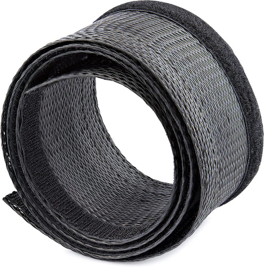 StarTech.com 10ft (3m) Cable Management Sleeve, Trimmable Heavy Duty Cable Wrap, 1.2" (3cm) Dia. Polyester Mesh Computer Cable Manager/Protector/Concealer, Black Cord Organizer/Hider (WKSTNCMFLX)