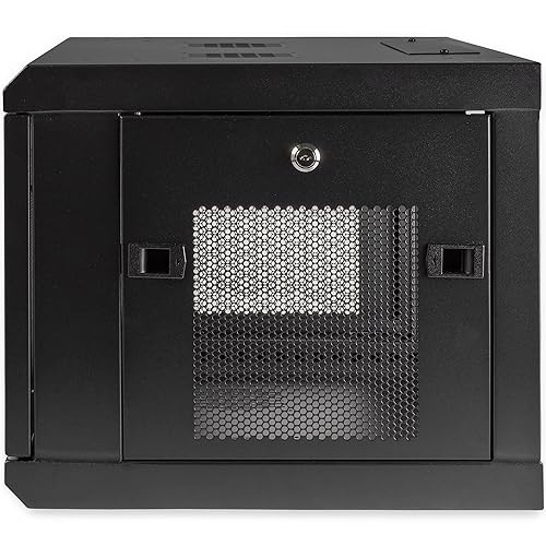 StarTech.com 2-Post 6U Wall Mount Network Cabinet w/ 1U Shelf, 19 Wall-Mounted Server Rack for IT / Data Computer Equipment 6U| 14.6 Depth Cabinet