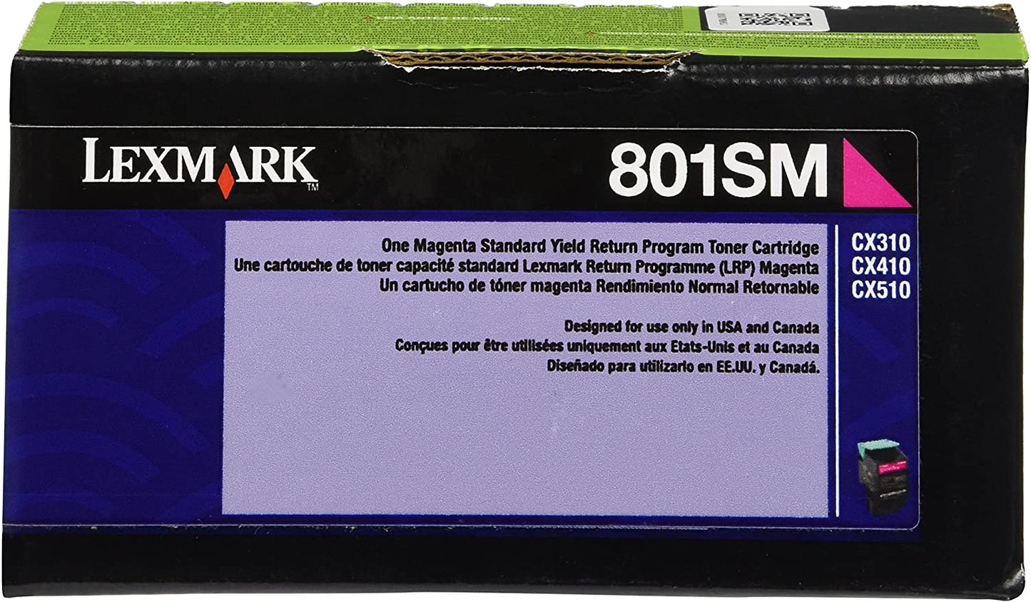 Lexmark 80C1SM0 Magenta Standard Yield Return Program Toner