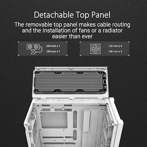 ASUS TUF Gaming GT501 Mid-Tower Computer Case for up to EATX Motherboards with USB 3.0 Front Panel Cases GT501/GRY/WITH Handle