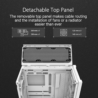 ASUS TUF Gaming GT501 Mid-Tower Computer Case for up to EATX Motherboards with USB 3.0 Front Panel Cases GT501/GRY/WITH Handle