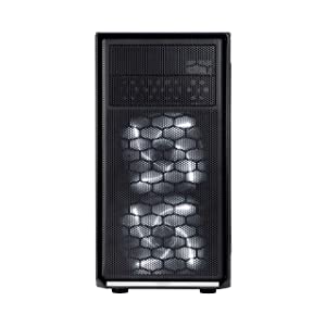 Fractal Design Focus Mini G - Mini Tower Computer Case - mATX - High Airflow - 2X Fractal Design Silent LL Series 120mm White LED Fans Included - USB 3.0 - Window Side Panel - Black Mini G ATX Mini Tower