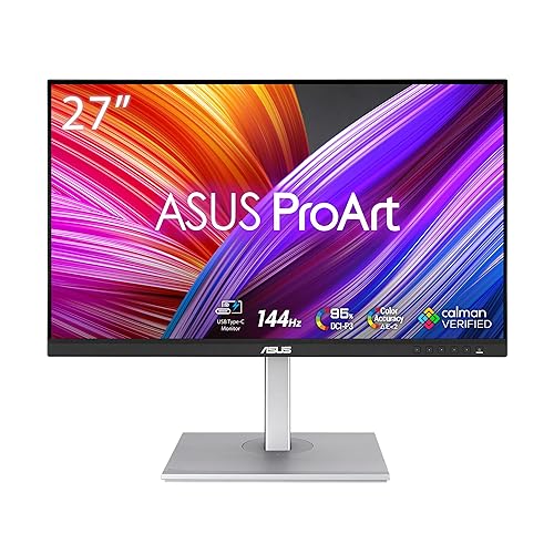 ASUS ProArt Display 27” 1440P Professional Monitor (PA278CGV) - IPS, QHD (2560 x 1440), 144Hz, 95% DCI-P3, ?E < 2, Calman Verified, USB-C PD 90W, FreeSync Premium, DisplayHDR 400, Height Adjustable
