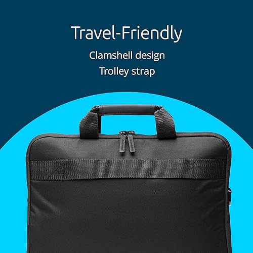 Kensington EQ 16" Laptop Carrying Case, Protective with Padded Straps and Compartments, Clampshell Design, Made from 23.0 x 250ml Plastic Bottles - for Laptops Up to 16" (K60390WW)