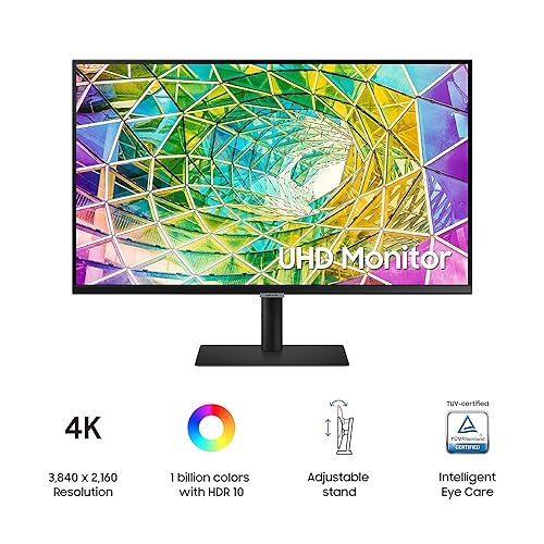 Samsung 32" S80A Series 4K UHD LED Business Monitor, HDR10, DisplayPort, HDMI 2.0, USB Hub, (3 Year Warranty) , Black