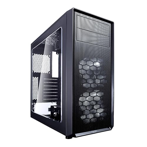 Fractal Design Focus G - Mid Tower Computer Case - ATX - High Airflow - 2X Silent ll Series 120mm White LED Fans Black