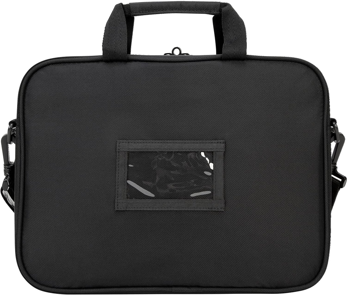 Targus Intellect Slim Slipcase Bag with Durable Water-Resistant Nylon, Two Large Exterior Pockets, Removable Shoulder Strap, Protective Sleeve for 12.1-Inch Laptop and Tablet, Black (TBT248US) Slim Slipcase 12.1 inch