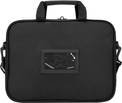 Targus Intellect Slim Slipcase Bag with Durable Water-Resistant Nylon, Two Large Exterior Pockets, Removable Shoulder Strap, Protective Sleeve for 12.1-Inch Laptop and Tablet, Black (TBT248US) Slim Slipcase 12.1 inch