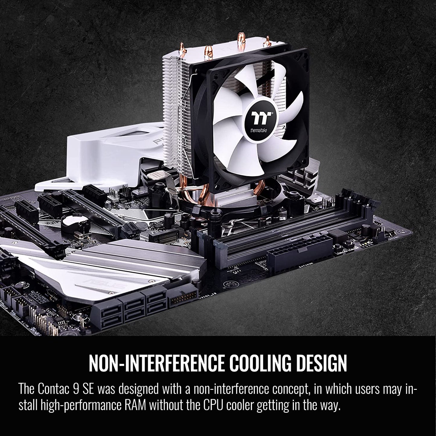 Thermaltake Contac 9 SE CPU Cooler, 120W Cooling Power, 92mm PWM Fan, Support Intel LGA 1700/ AMD AM4, CL-P106-AL09WT-A