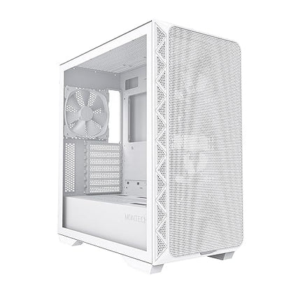 Montech AIR 903 Base, E-ATX Mid Tower Case, High Airflow with Max Capacity, 3X 140mm PWM Fans Pre-Installed, Tempered Glass Side Panel, Mesh Front, Type-C, Support 4090 GPUs, White AIR 903 Base (W)