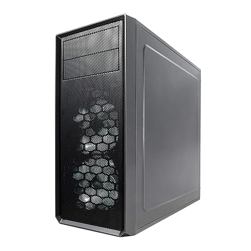 Fractal Design Focus G - Mid Tower Computer Case - ATX - High Airflow - 2X Silent ll Series 120mm White LED Fans, USB 3.0 Gunmetal Gray