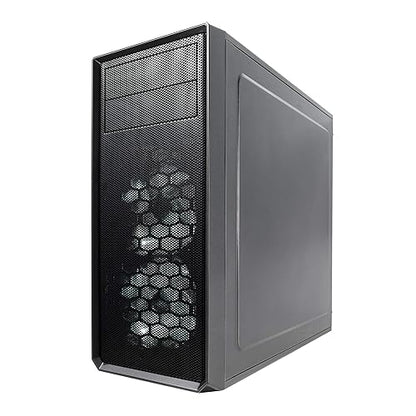 Fractal Design Focus G - Mid Tower Computer Case - ATX - High Airflow - 2X Silent ll Series 120mm White LED Fans, USB 3.0 Gunmetal Gray