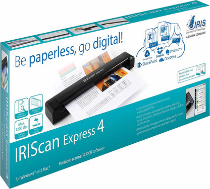 Iris usa IRIScan Express 4 USB Portable 1200 dpi Scanner