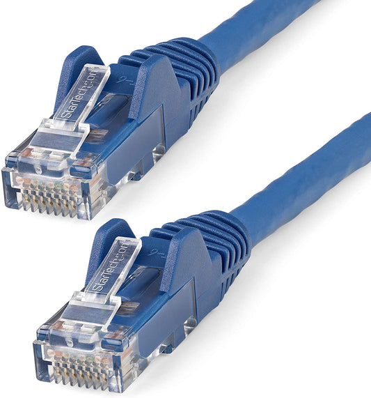Startech 3ft (90cm) CAT6 Ethernet Cable - LSZH (Low Smoke Zero Halogen) - 10 Gigabit 650MHz 100W PoE RJ45 UTP Network Patch Cord Snagless w/Strain Relief - Blue CAT 6, ETL Verified (N6LPATCH3BL) 3 ft Blue