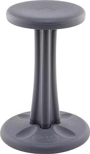Kore Patented WOBBLE Chair, Made in the USA, Active Sitting for Toddler, Pre-School, Kids, and Teens; Kids don't have to sit still anymore -"The BEST seat in any Classroom"! - Grey - Teen (18in) Grey Pre-Teen (18in tall)