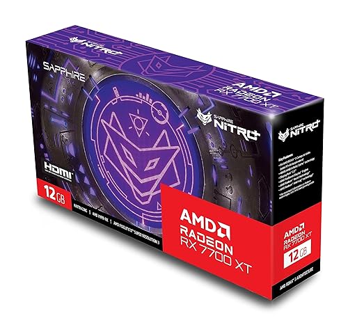 Sapphire 11335-02-20G Nitro+ AMD Radeon RX 7700 XT Gaming Graphics Card with 12GB GDDR6, AMD RDNA 3