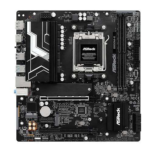 ASRock B850M-X AM5 AMD B850 SATA 6Gb/s Micro ATX Motherboard