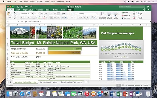 Microsoft Office Home and Student 2016 for Mac | 1 user, Mac Key Card