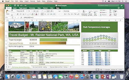 Microsoft Office Home and Student 2016 for Mac | 1 user, Mac Key Card