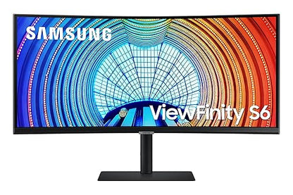 SAMSUNG 34 inch Ultra WQHD Black Curved High Resolution Monitor, 5ms, 100Hz, HDR10, USB Type C - (LS34A650UBNXGO) [Canada Version](2025)