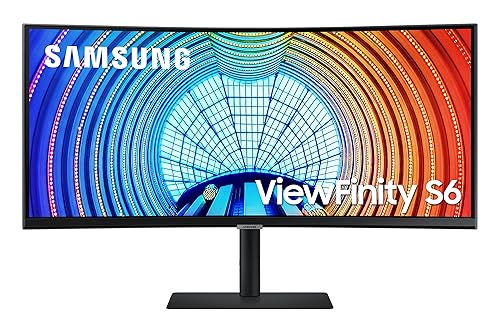 SAMSUNG 34 inch Ultra WQHD Black Curved High Resolution Monitor, 5ms, 100Hz, HDR10, USB Type C - (LS34A650UBNXGO) [Canada Version](2025)