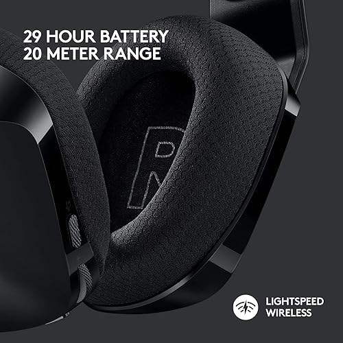 Logitech G733 LIGHTSPEED Wireless Gaming Headset with Suspension Headband, LIGHTSYNC RGB, Blue Voice Mic Techonolgy and PRO-G Audio drivers - Black Black Headset